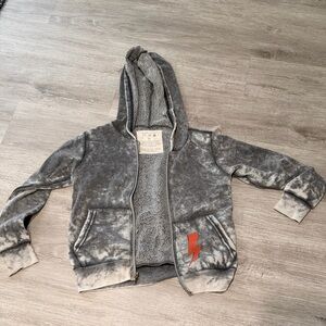 Rowdy Sprouts "Bowie" Hoodie with Red Lightning Bolt